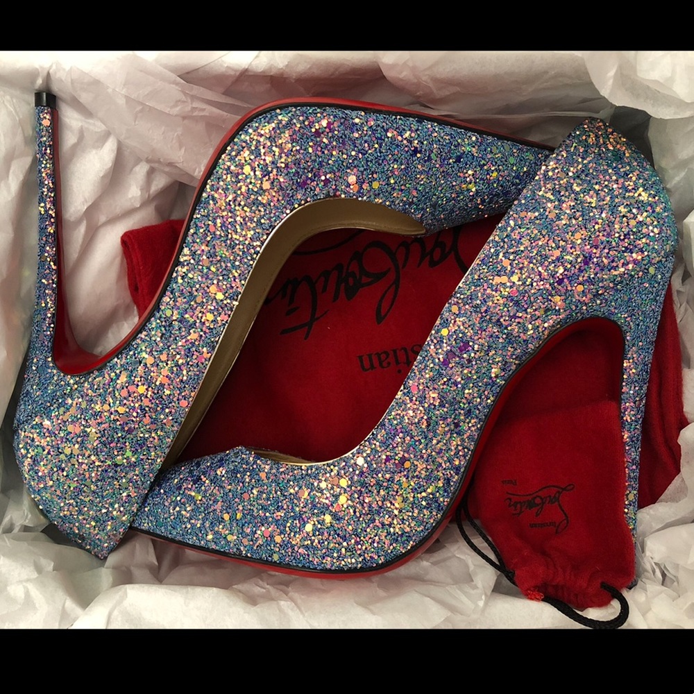 Christian Louboutin Glitter Dragonfly Purple